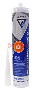 ASTER SEAL-300-WHT герметик силиконовый универсальный, белый, 300 мл.