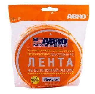 ABRO MASTERS OE-30-R лента клейкая двухсторонняя, 30 мм, 5 м.
