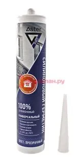 ASTER SEAL-300-CLR герметик силиконовый универсальный, прозрачный, 300 мл.