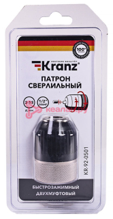 KRANZ патрон сверлильный быстрозажимный двухмуфтовый 2,0-13,0 мм 1/2-20 UNF