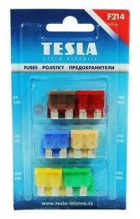 TESLA F214 набор предохранителей ножевого типа, стандарт, 12 шт.