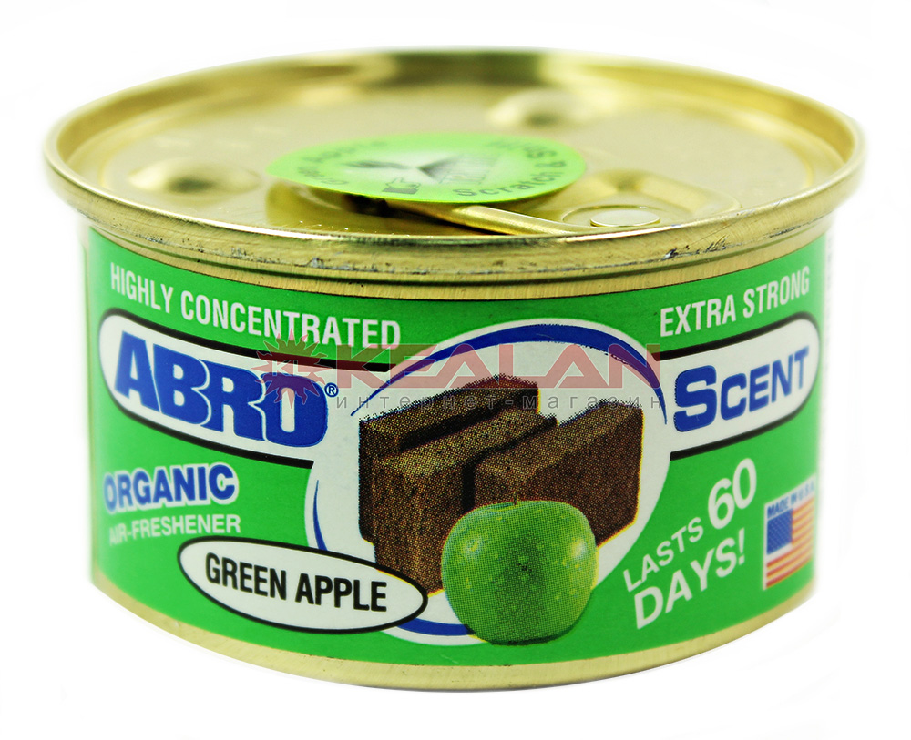 ABRO AS-560-GA освежитель воздуха Органик, зеленое яблоко, 42 г.