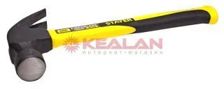 STAYER "PROFESSIONAL" 2026-560_z01 молоток-гвоздодер с фиберглассовой рукояткой, 560 г.