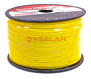 REXANT 01-6502 автомобильный провод одножильный желтый, 0,75 мм², 100 м.