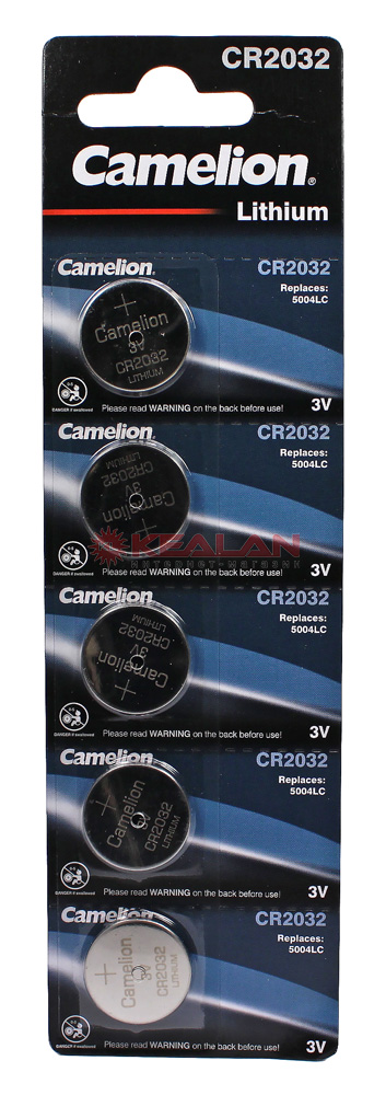 Camelion CR2032 литиевая батарейка, 5 шт.