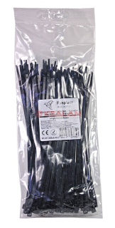 Fasplast 200x3.5 кабельные стяжки черные, морозостойкие, 100 шт.
