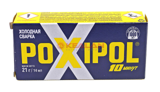 POXIPOL 00251-60 холодная сварка, эпоксидный клей металлический в блистере, 14 мл.