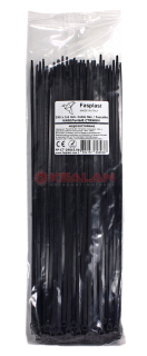 Fasplast 290x3.6 кабельные стяжки черные, морозостойкие, 100 шт.