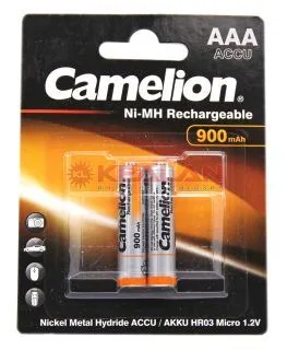 Camelion R3 AAA аккумуляторная батарейка, 900mAh Ni-Mh, 2 шт.