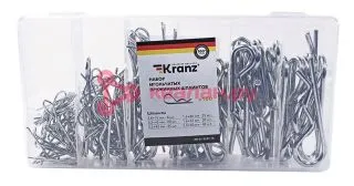 KRANZ набор игольчатых пружинных шплинтов (150 шт/уп)