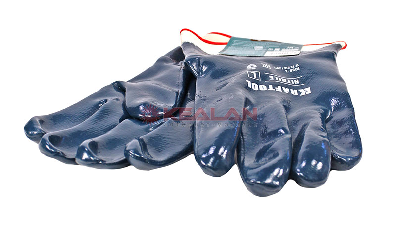 KRAFTOOL HYKRAFT 11288-L особопрочные перчатки, нитриловое покрытие, максимальная защита от нефтепродуктов, износостойкие, размер L