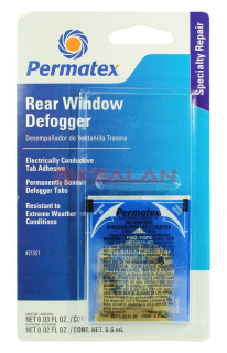 Permatex 21351 электропроводный клей для ремонта обогревателя заднего стекла, 0,6 мл.