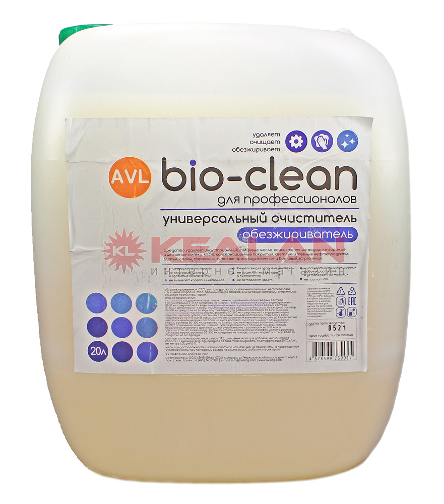 AVL bio-cleane универсальный очиститель, обезжириватель, 20 л.