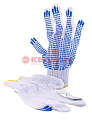 Картинка SIZN перчатки рабочие ХБ с ПВХ точка, 3 нити от интентернет-магазина КЕАЛАН