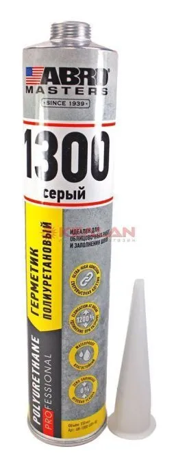 ABRO MASTERS UR-1300-GRY-RE герметик полиуретановый, серый, 310 мл.