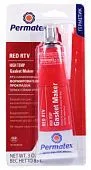 Permatex 81160 высокотемпературный силиконовый герметик, красный, 85 г.