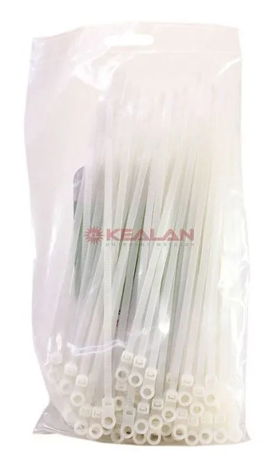 Fortisflex 220x4.5 стяжка нейлоновая с отверстием под винт белая, 100 шт.
