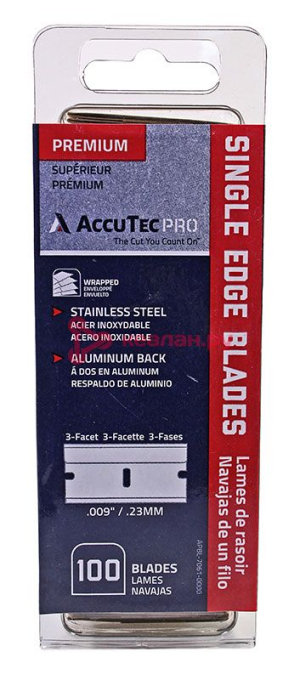 GT 137 GEM AccuTecPRO лезвия из нержавеющей стали для скребков, в упаковке 100 шт.