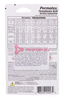 Permatex 24027 фиксатор резьбы для замасленных поверхностей, средняя фиксация, синий, 6 мл.