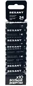 REXANT 39-1013 батарейка алкалиновая AAA/LR03 мизинчиковая 1,5В блистер 24 шт.