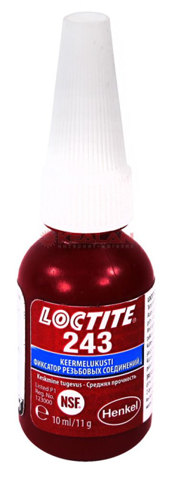 LOCTITE 243 резьбовой фиксатор средней прочности, голубой, 10 мл.