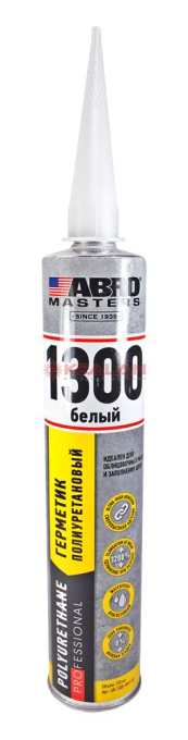 ABRO MASTERS UR-1300-WHT-RE герметик полиуретановый, белый, 310 мл.