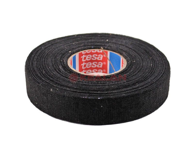 tesa 51608 fleece флисовая изоляционная лента профессиональная, черная, 0,23 мм, 19 мм, 15 м.