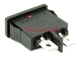 REXANT 36-2051 выключатель клавишный 250V 6А (2с) ON-OFF красный