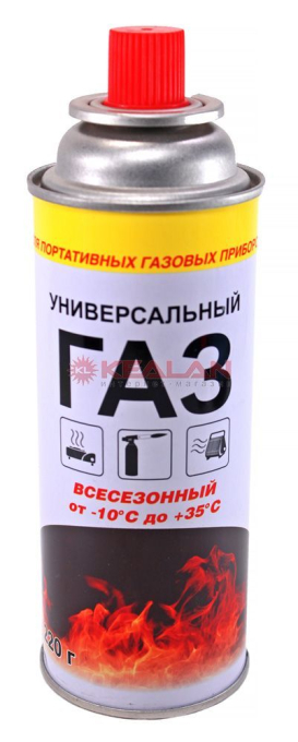 Газ бытовой, балон с газом, без резьбы, 220 г.