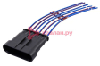 CARGEN AX3222 разъем 282108 штыревой 6-контактный, жгута форсунок, к жгуту ЭСУД ГАЗ, с проводами, 1 CARGEN AX3222 разъем 282108 штыревой 6-контактный, жгута форсунок, к жгуту ЭСУД ГАЗ, с проводами, 1