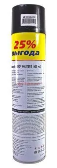 ABRO MASTERS LS-650-BLK-RE герметик эластичный резина-спрей, черный, 650 мл.