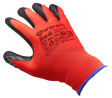 GWARD Red красные нейлоновые перчатки с черным текстурированным латексом, 9/L GWARD Red красные нейлоновые перчатки с черным текстурированным латексом, 9/L