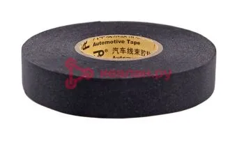 YongLe HX9523D fabric изолента автомобильная, тканевая, черная, 0,23 мм, 19 мм, 25 м.