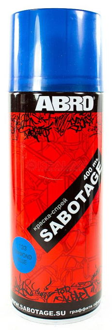 ABRO SPG-133 краска-спрей SABOTAGE 133, светло-синий
