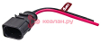 CARGEN AX6602 разъем 1J0973852 (2pin) 2 контакта вентилятора радиатора охлаждения двигателя для Audi