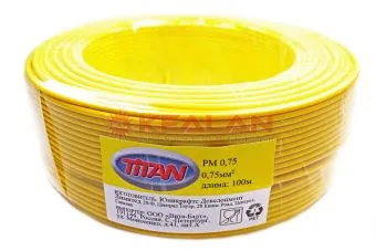 TITAN PM 0,75 провод монтажный желтый 0,75 мм², 100 м.