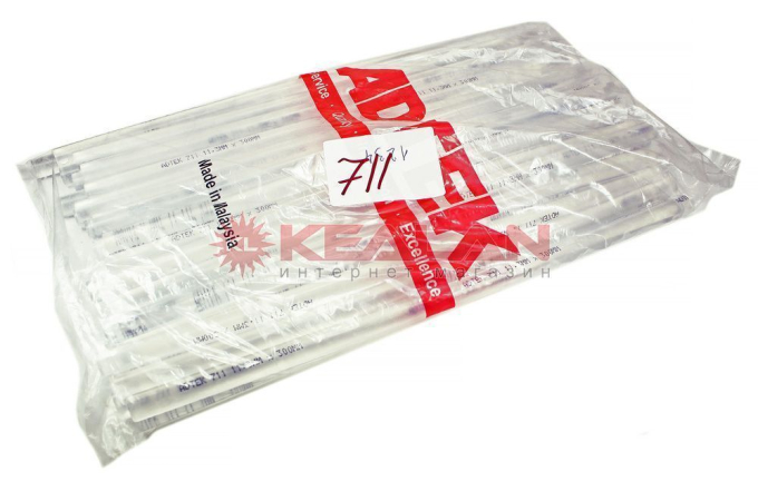 Adtek 711 клеевой стержень, термоплавкий клей, прозрачный, d=11,3 мм, L=300 мм.