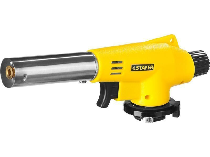 STAYER MaxTerm MG 100, 1300°C, газовая горелка с пьезоподжигом на баллон с цанговым соединение