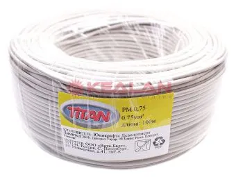 TITAN PM 0,75 провод монтажный серый 0,75 мм², 100 м.