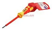 REXANT 12-4711 отвертка шлицевая диэлектрическая SL3х75мм, до 1000В, двухкомпонентная рукоятка