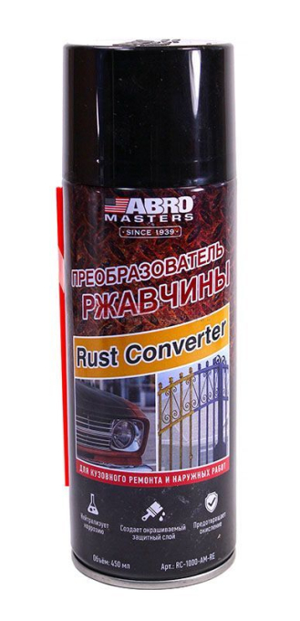 ABRO MASTERS RC-1000-AM-RE преобразователь ржавчины, 450 мл.