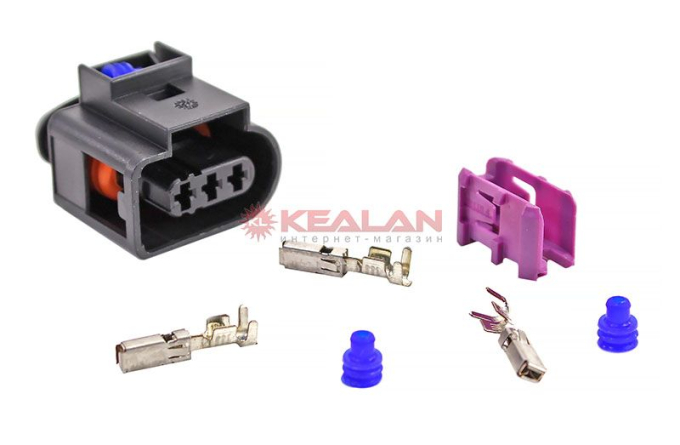 CARGEN AX6543S разъем 4D0971993 (3pin) 3 контакта топливной форсунки, датчика давления топлива, КПП 