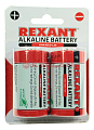 Картинка REXANT D/LR20 алкалиновая батарейка, 2 шт. от интентернет-магазина КЕАЛАН