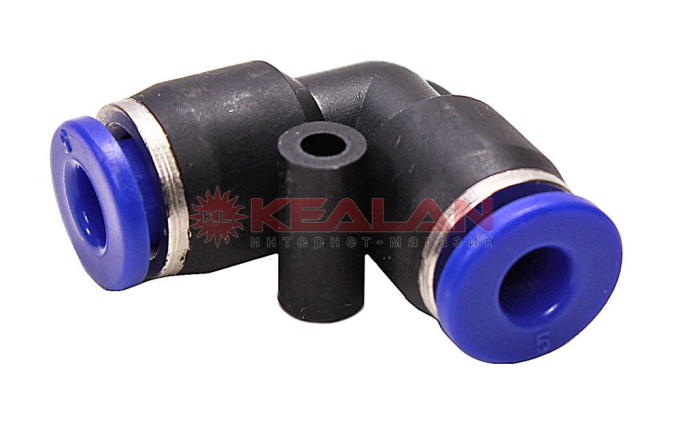 TEC PUL 05 / FU-5 фитинг для трубок, угловой, пластиковый, входной размер 5 мм.