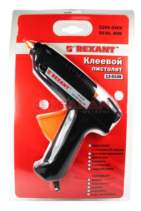 REXANT 12-0108 пистолет клеевой, 40 Вт.