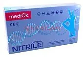 MEDIOK Optima нитриловые перчатки, голубые, размер L, 100 шт.
