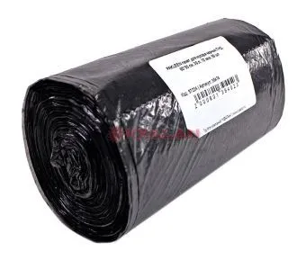 PAKLEEN пакет для мусора черный ПНД, 60*50 см, 30 л, 12 мкм, 50 шт.