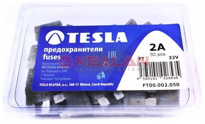 TESLA FT2 предохранитель ножевого типа, стандарт, 50 шт.