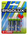 Картинка Ergolux  LR03 Alkaline BL 3+1 алкалиновая батарейка, в блистере 4 шт.  от интентернет-магазина КЕАЛАН