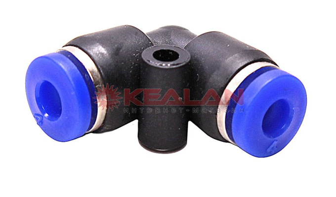 TEC PUL 04 / FU-4 фитинг для трубок, угловой, пластиковый, входной размер 4 мм.